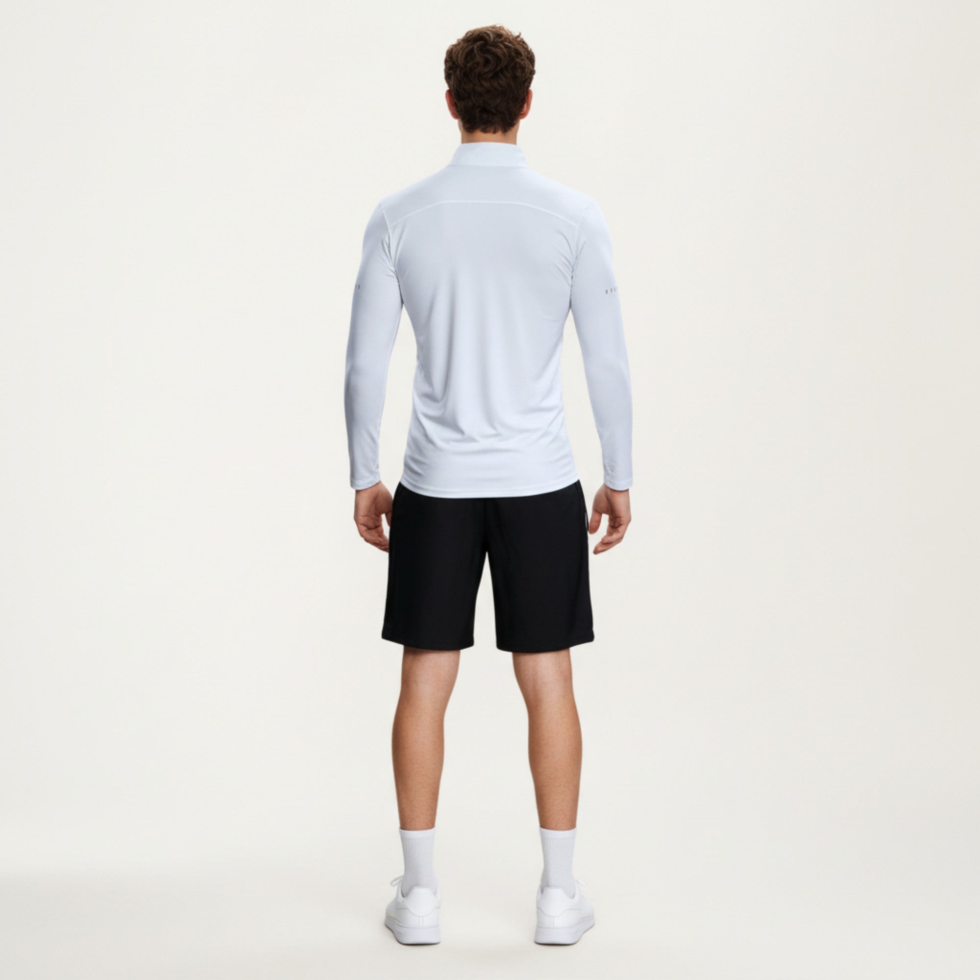 Anna-Kaci Active Men's Long Sleeve Half Zip Performance Top with Mock Neck and Stretch Compression Fit
