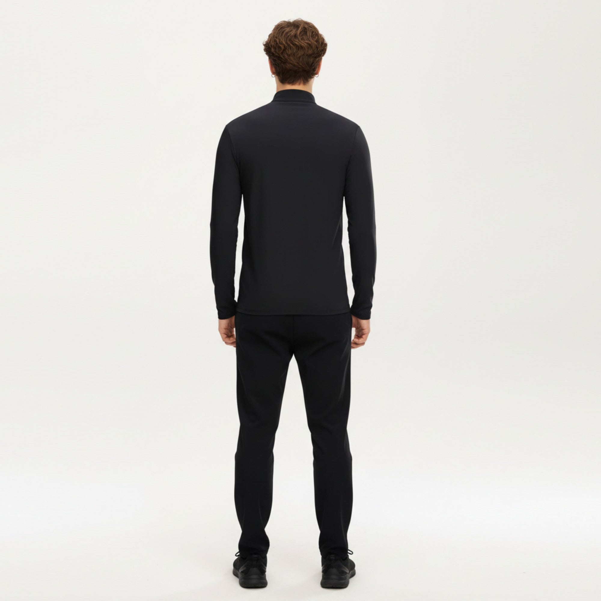 Anna-Kaci Active Men's Long Sleeve Half Zip Performance Top with Secure Chest Pocket and Stretch Knit Fabric