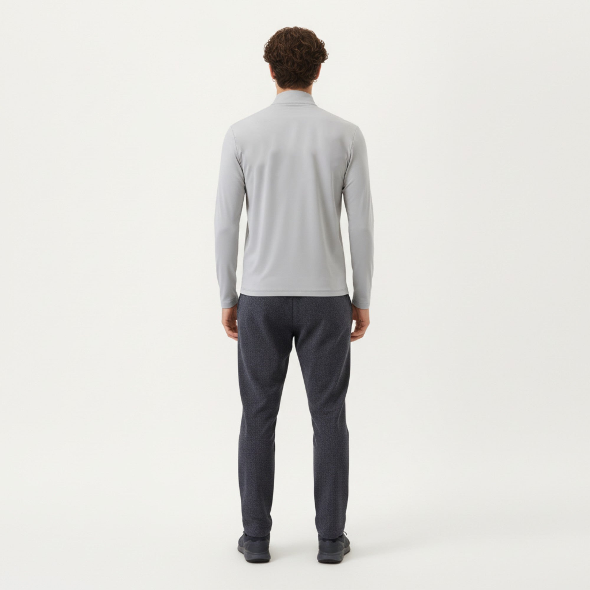 Anna-Kaci Active Men's Long Sleeve Half Zip Performance Top with Secure Chest Pocket and Stretch Knit Fabric