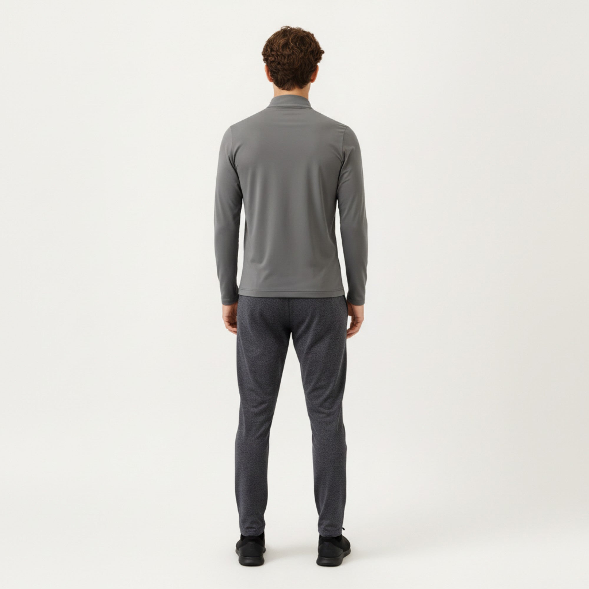 Anna-Kaci Active Men's Long Sleeve Half Zip Performance Top with Secure Chest Pocket and Stretch Knit Fabric