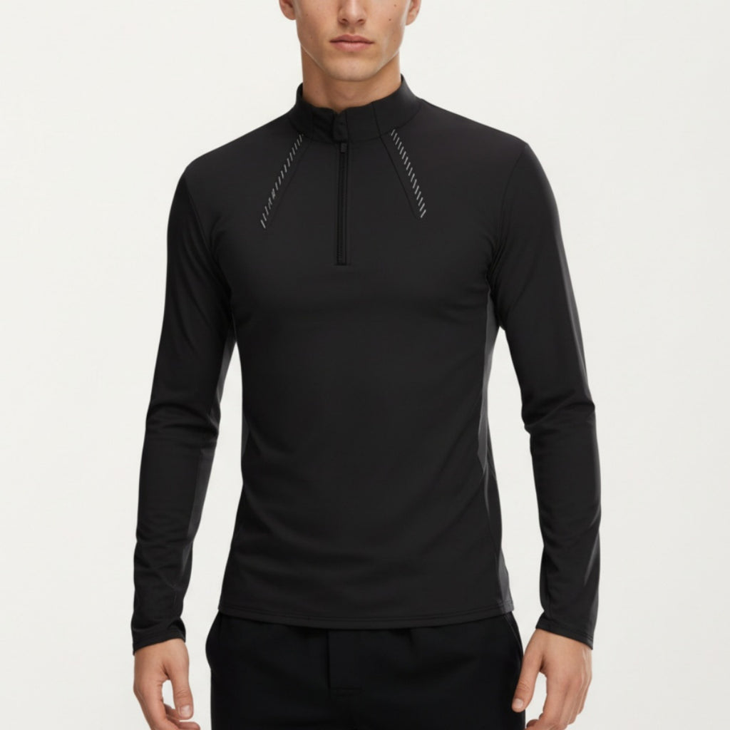 Anna-Kaci Active Men's Long Sleeve Half Zip Performance Top with Lightweight Stretch Knit Fabric
