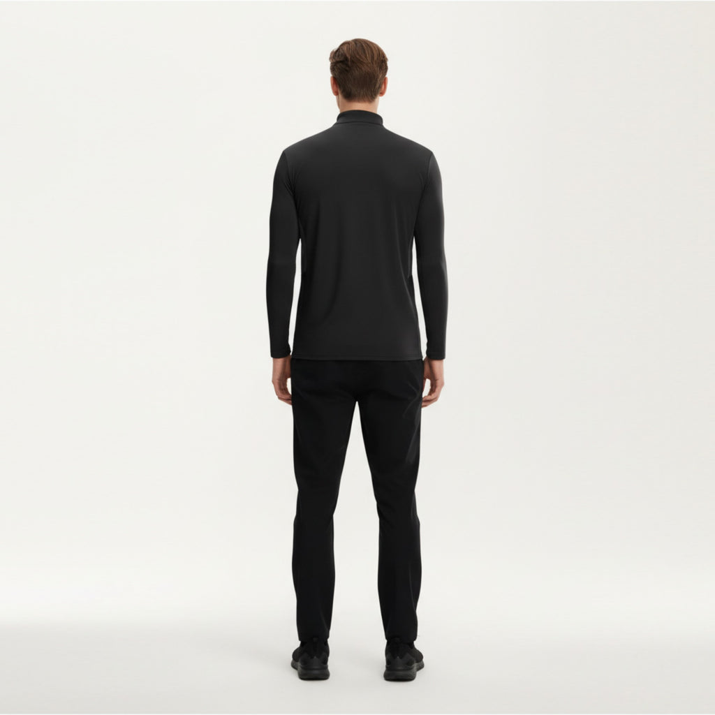 Anna-Kaci Active Men's Long Sleeve Half Zip Performance Top with Lightweight Stretch Knit Fabric
