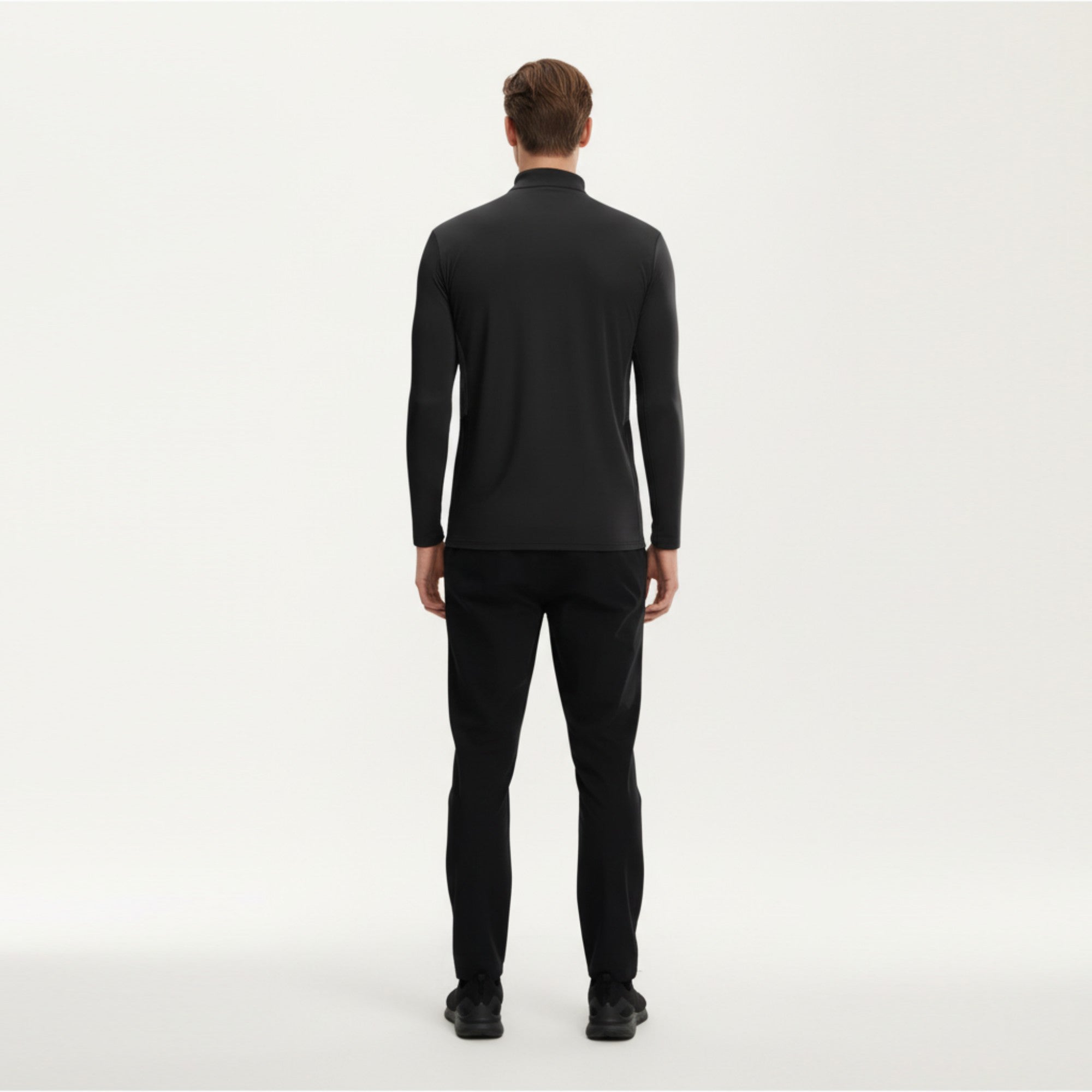Anna-Kaci Active Men's Long Sleeve Half Zip Performance Top with Lightweight Stretch Knit Fabric