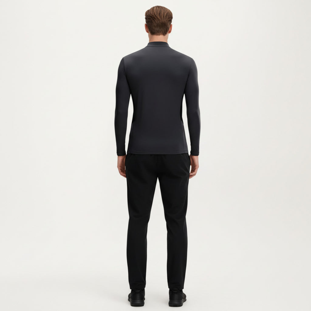 Anna-Kaci Active Men's Long Sleeve Half Zip Performance Top with Lightweight Stretch Knit Fabric