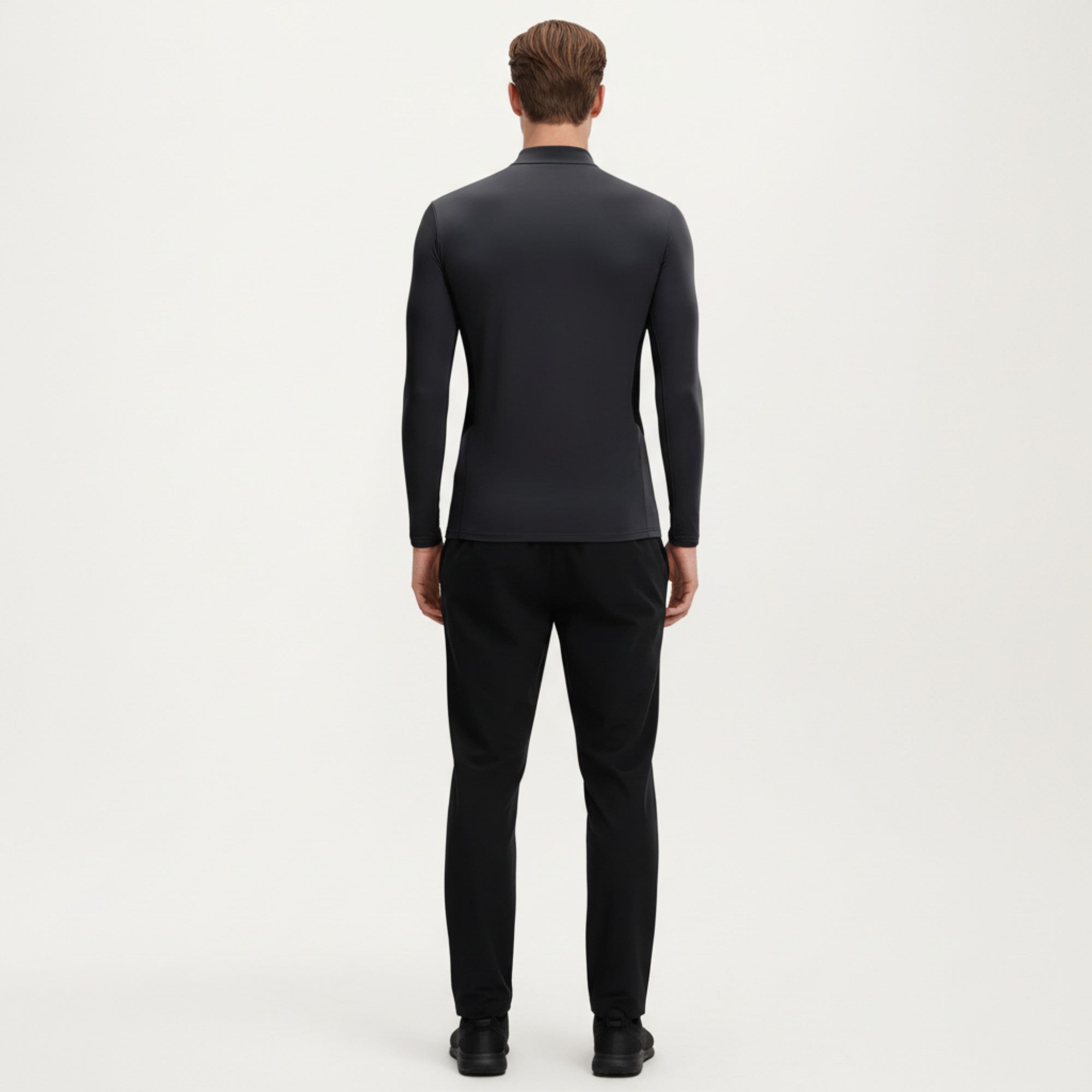 Anna-Kaci Active Men's Long Sleeve Half Zip Performance Top with Lightweight Stretch Knit Fabric