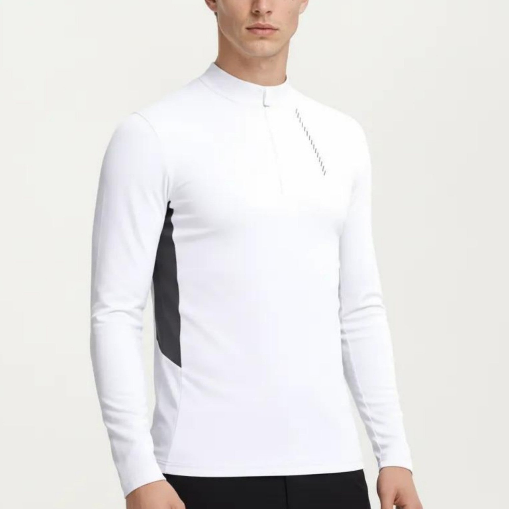Anna-Kaci Active Men's Long Sleeve Half Zip Performance Top with Lightweight Stretch Knit Fabric