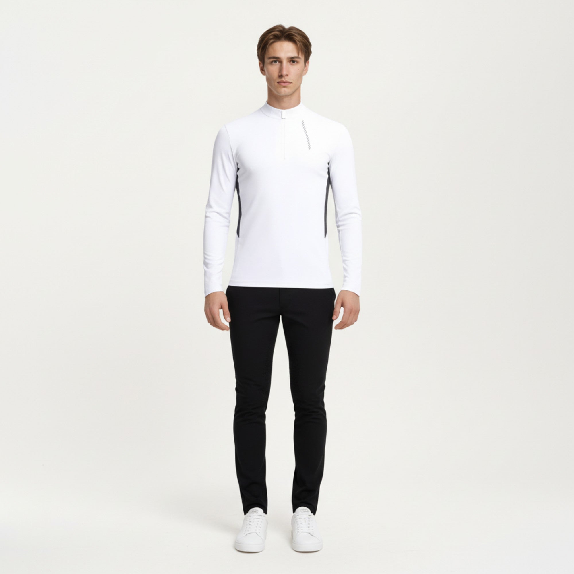 Anna-Kaci Active Men's Long Sleeve Half Zip Performance Top with Lightweight Stretch Knit Fabric