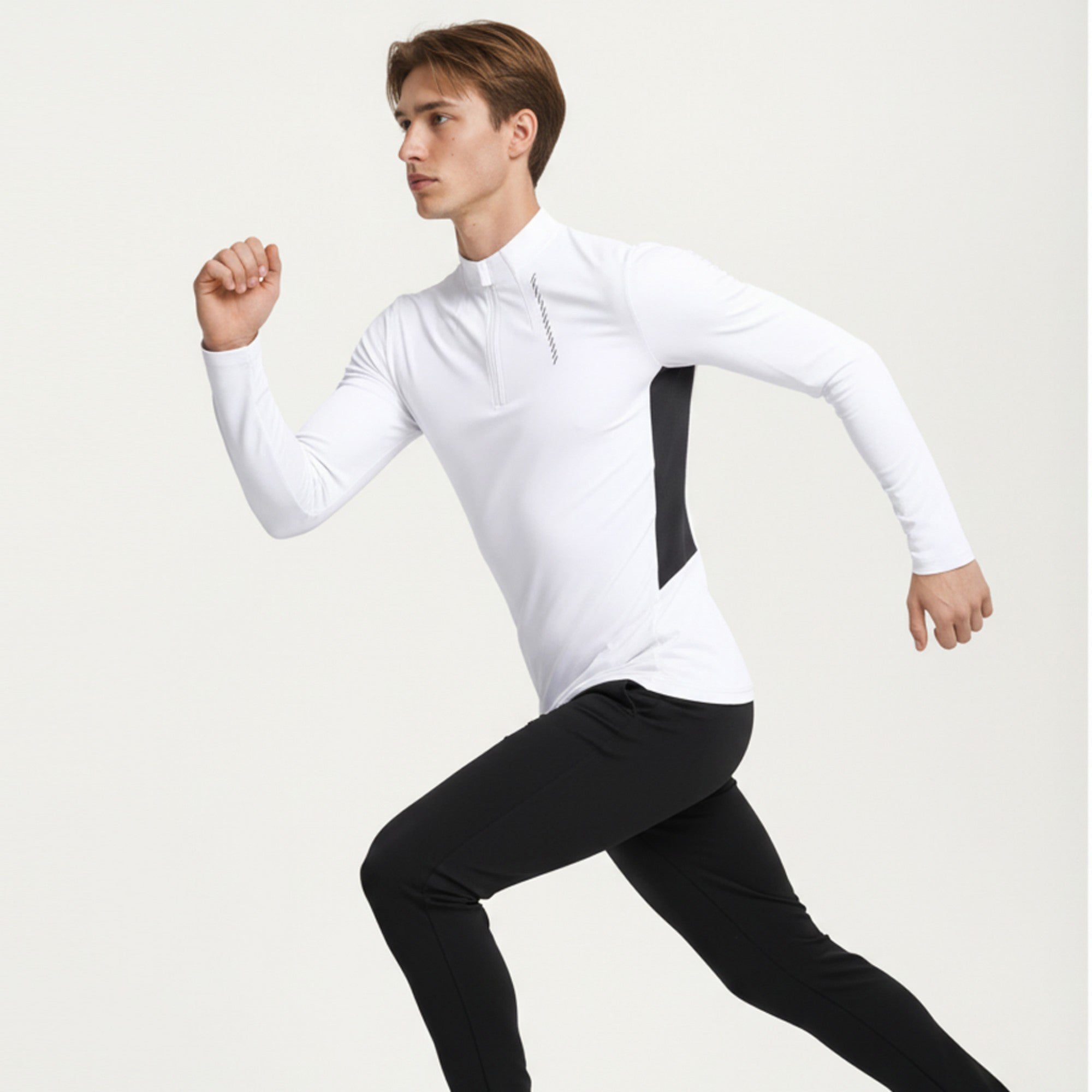 Anna-Kaci Active Men's Long Sleeve Half Zip Performance Top with Lightweight Stretch Knit Fabric