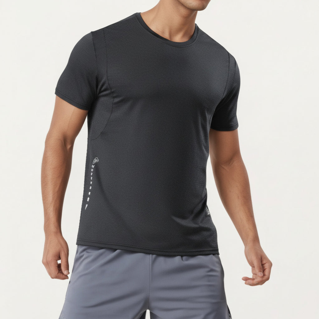 Anna-Kaci Active Men's Short Sleeve Crew Neck Performance Tee with Lightweight Stretch Knit Fabric