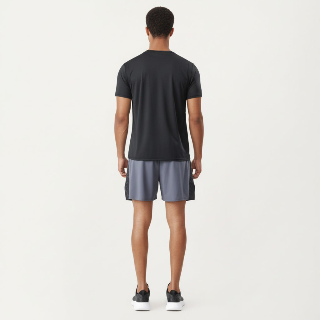 Anna-Kaci Active Men's Short Sleeve Crew Neck Performance Tee with Lightweight Stretch Knit Fabric