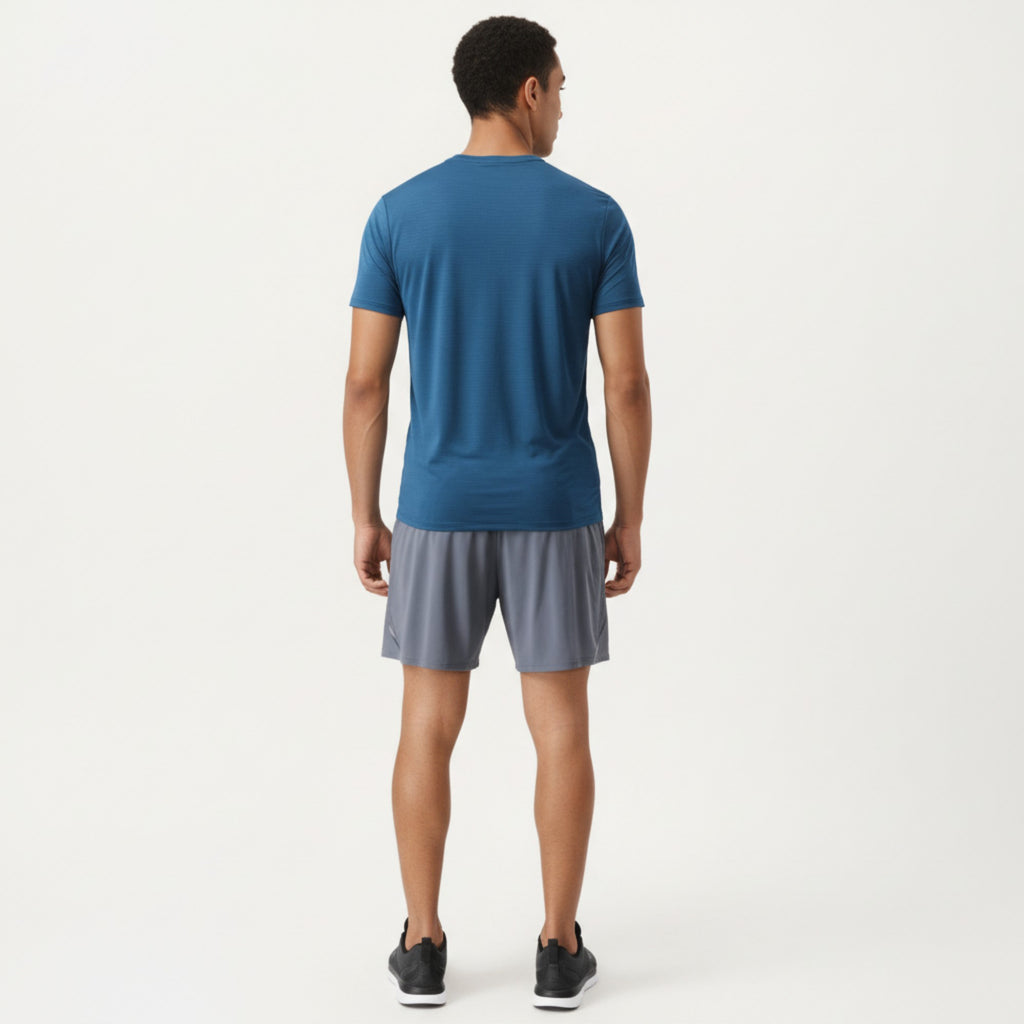 Anna-Kaci Active Men's Short Sleeve Crew Neck Performance Tee with Lightweight Stretch Knit Fabric