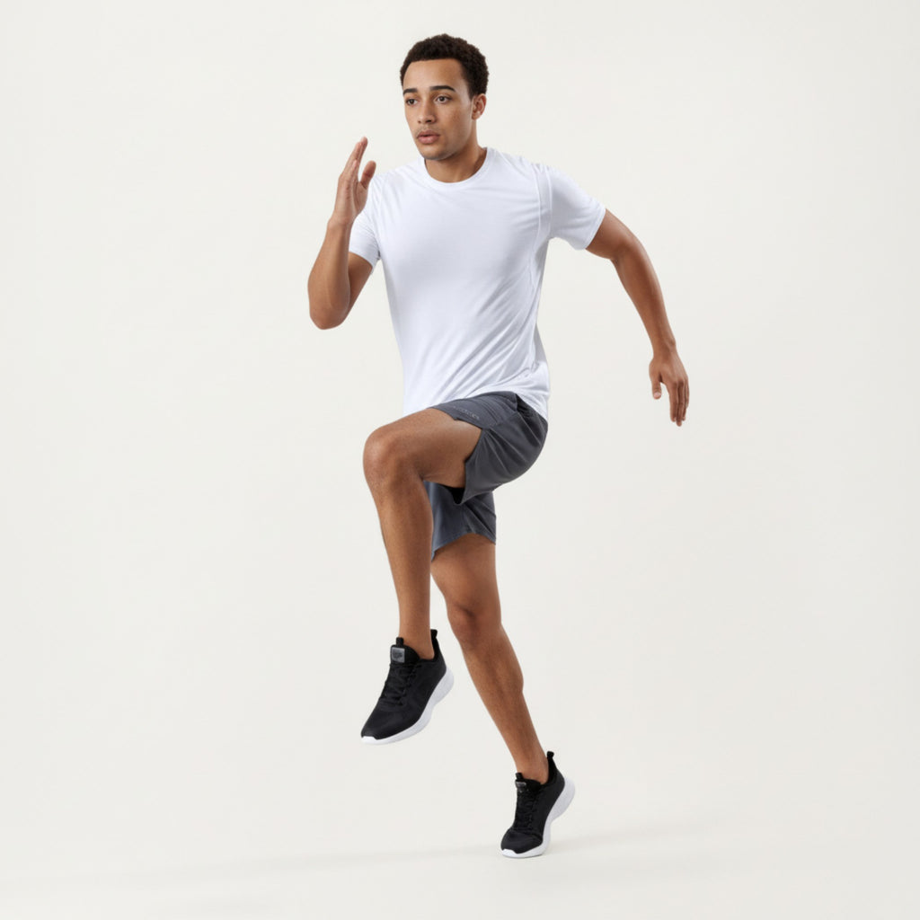 Anna-Kaci Active Men's Short Sleeve Crew Neck Performance Tee with Lightweight Stretch Knit Fabric