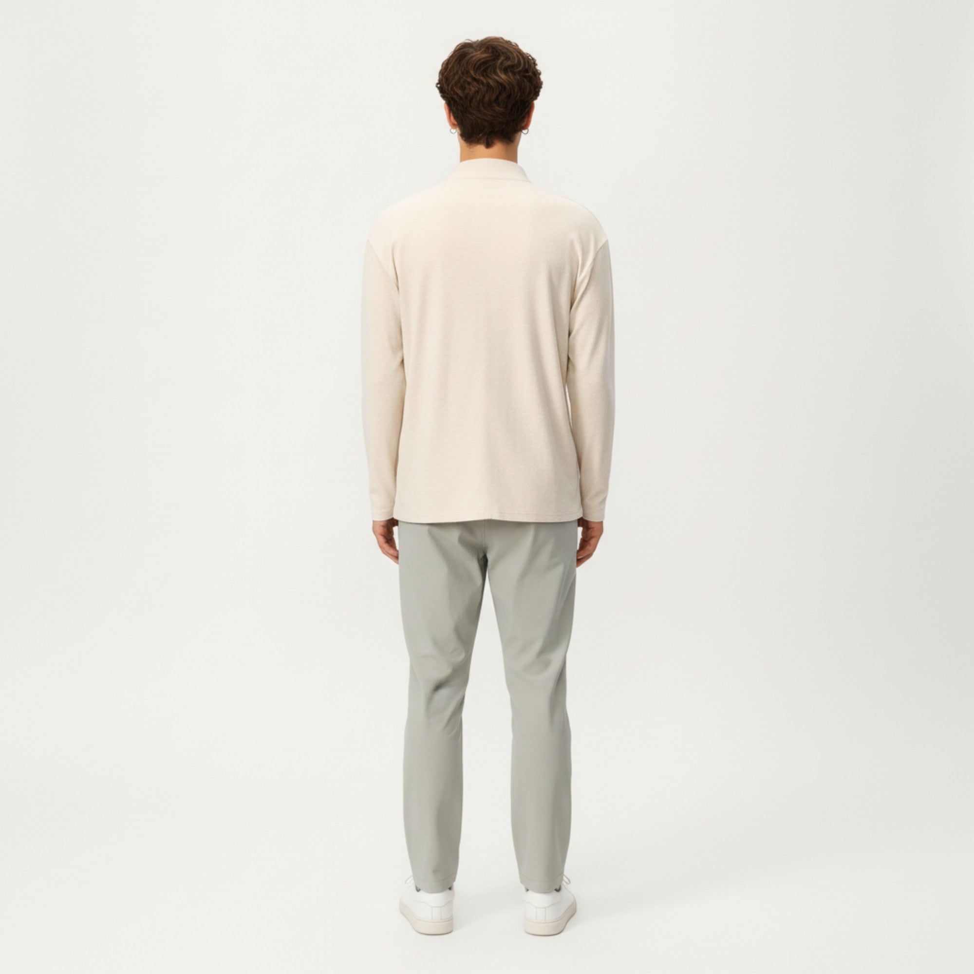Anna-Kaci Active Men's Long Sleeve Half Zip Pullover Top with Lightweight Stretch Knit Fabric