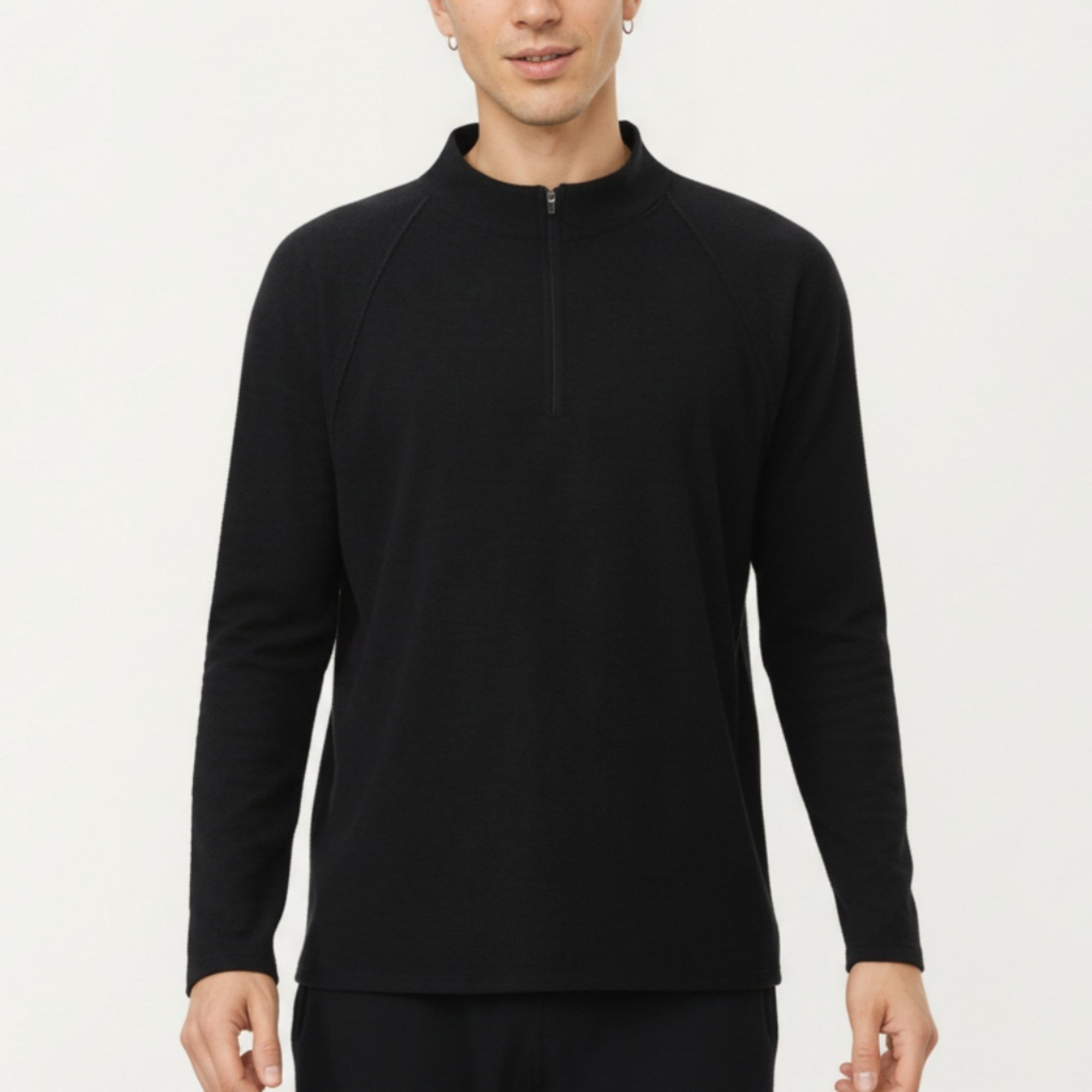 Anna-Kaci Active Men's Long Sleeve Half Zip Pullover Top with Lightweight Stretch Knit Fabric