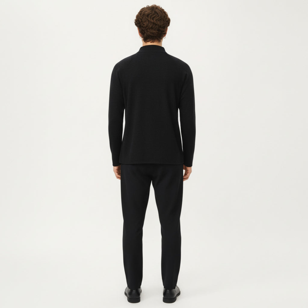 Anna-Kaci Active Men's Long Sleeve Half Zip Pullover Top with Lightweight Stretch Knit Fabric