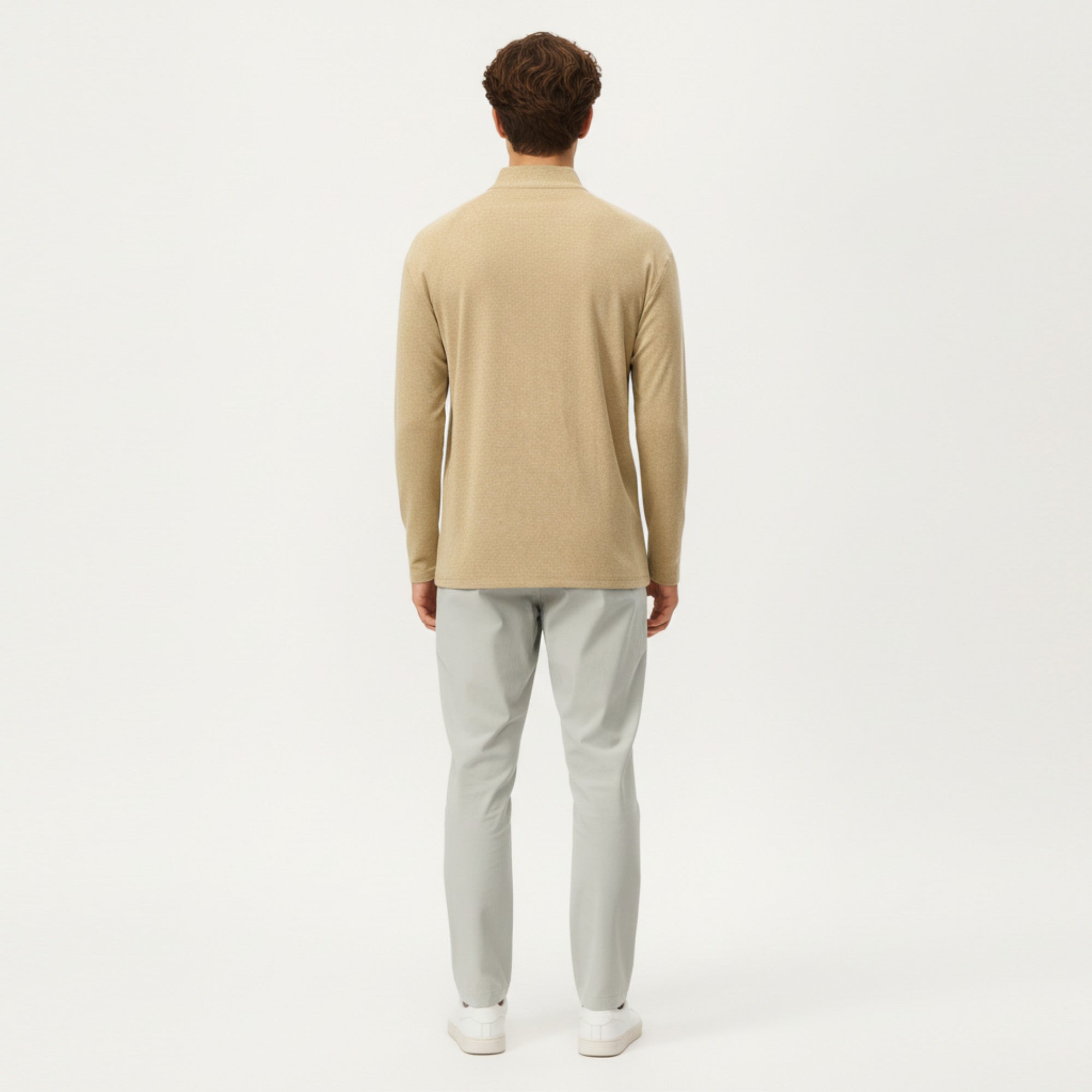 Anna-Kaci Active Men's Long Sleeve Half Zip Pullover Top with Lightweight Stretch Knit Fabric