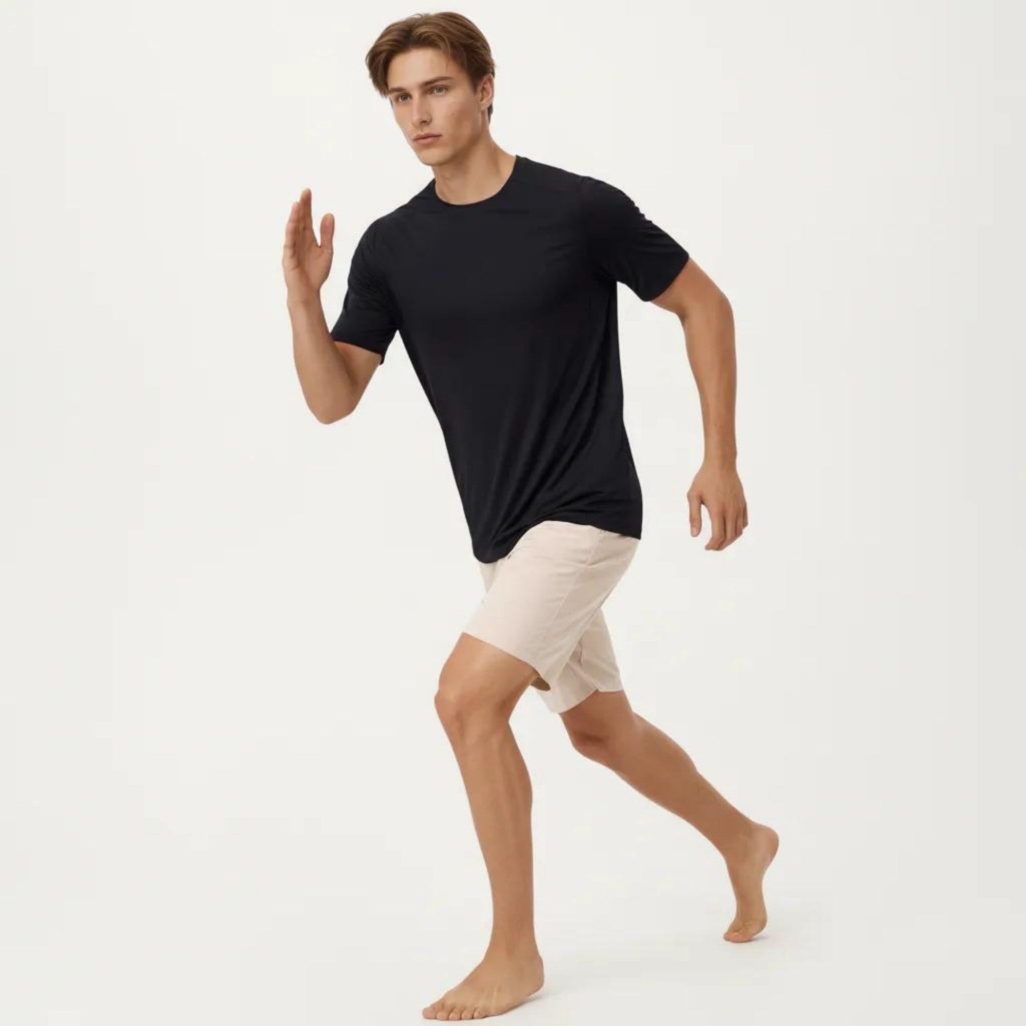 Anna-Kaci Active Men's Short Sleeve Crew Neck Performance T Shirt with Lightweight Stretch Fabric