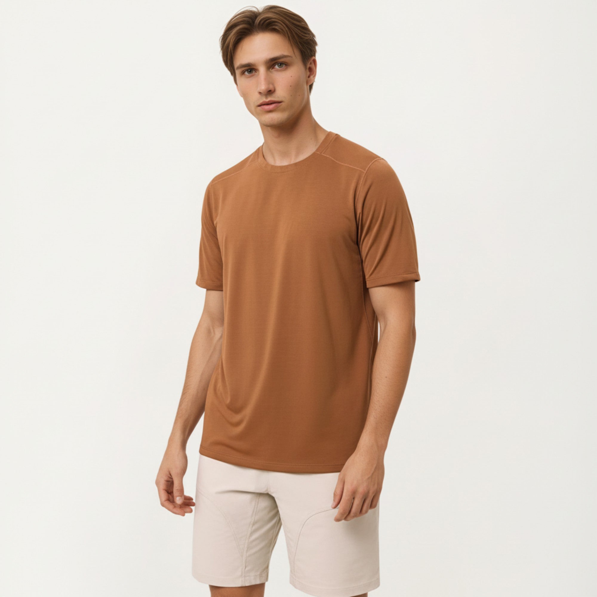 Anna-Kaci Active Men's Short Sleeve Crew Neck Performance T Shirt with Lightweight Stretch Fabric