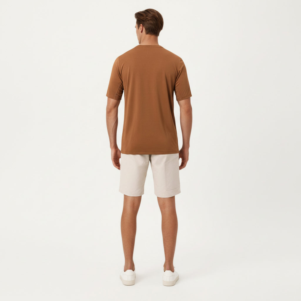 Anna-Kaci Active Men's Short Sleeve Crew Neck Performance T Shirt with Lightweight Stretch Fabric