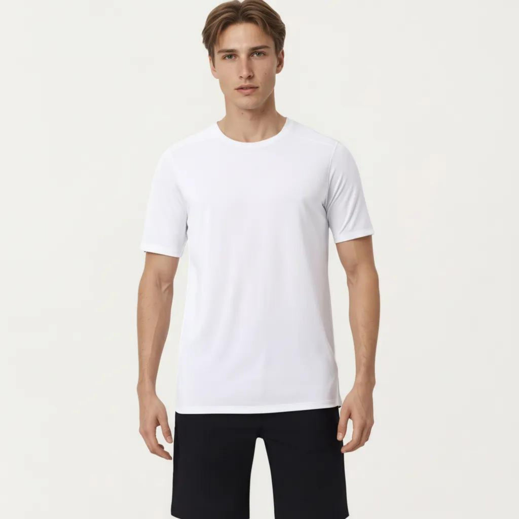 Anna-Kaci Active Men's Short Sleeve Crew Neck Performance T Shirt with Lightweight Stretch Fabric