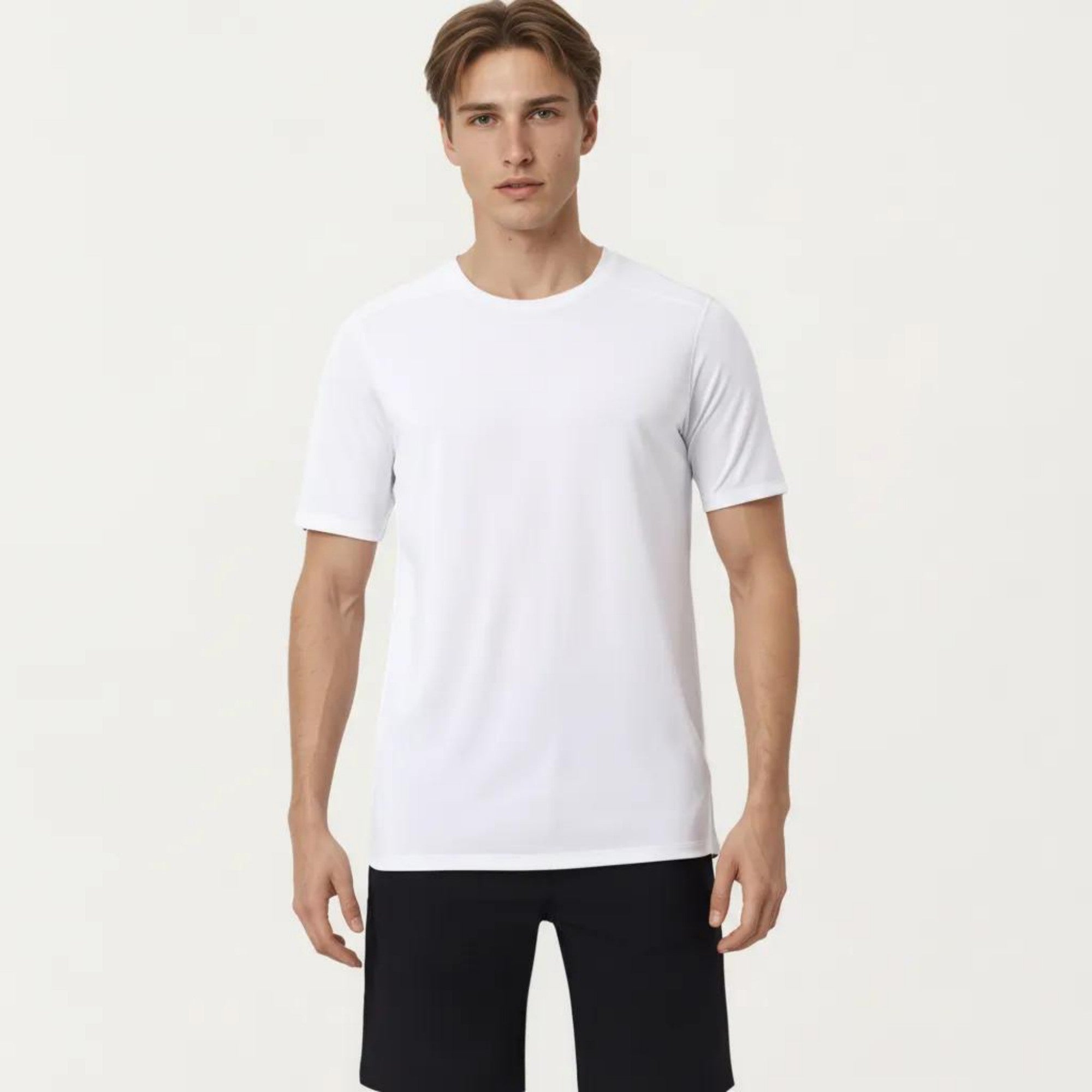 Anna-Kaci Active Men's Short Sleeve Crew Neck Performance T Shirt with Lightweight Stretch Fabric