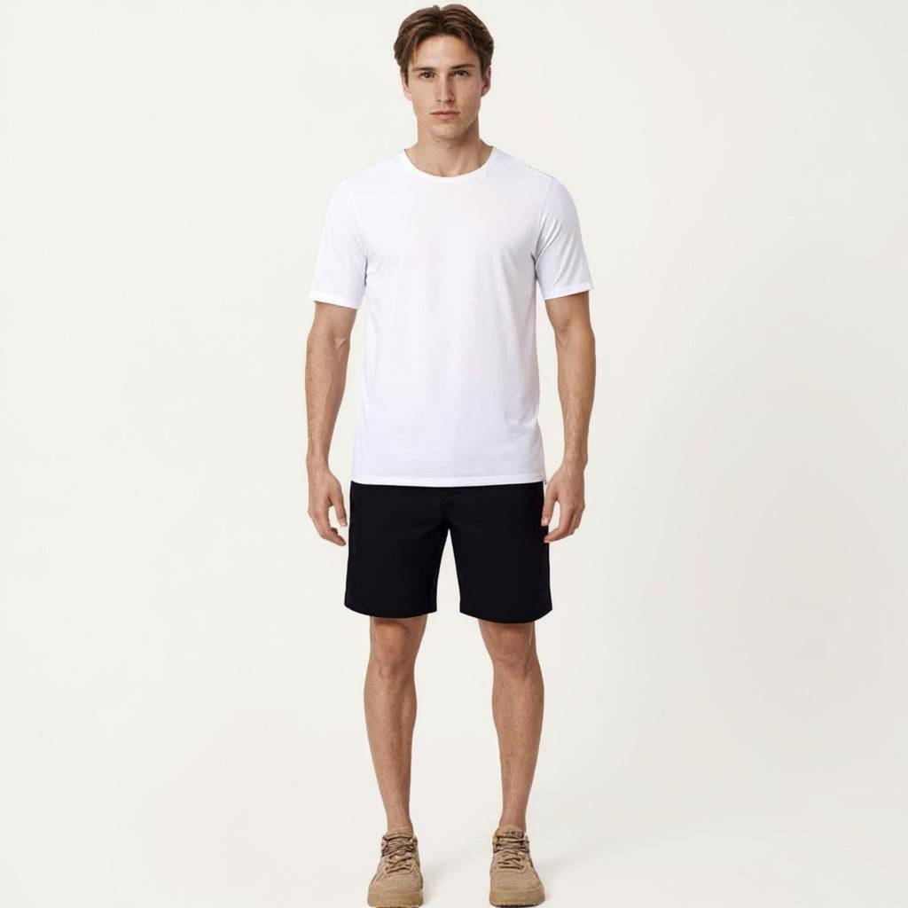 Anna-Kaci Active Men's Short Sleeve Crew Neck Performance T Shirt with Lightweight Stretch Fabric