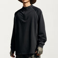 Anna-Kaci Active Men's Long Sleeve Half Zip Athletic Top with Stand Collar and Thumbhole Cuffs