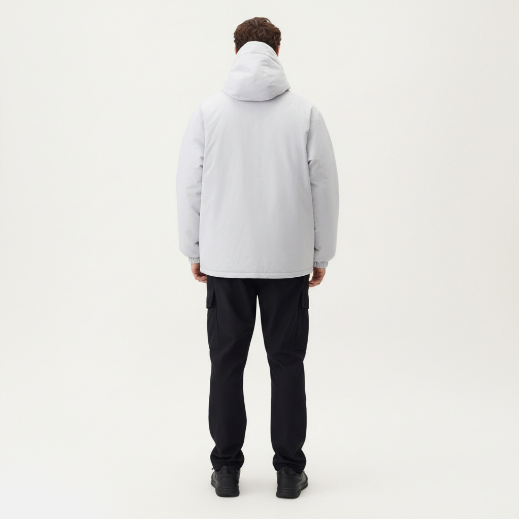 Anna-Kaci Men's Hooded Zip Front Jacket with Long Sleeves and Clean Panel Construction