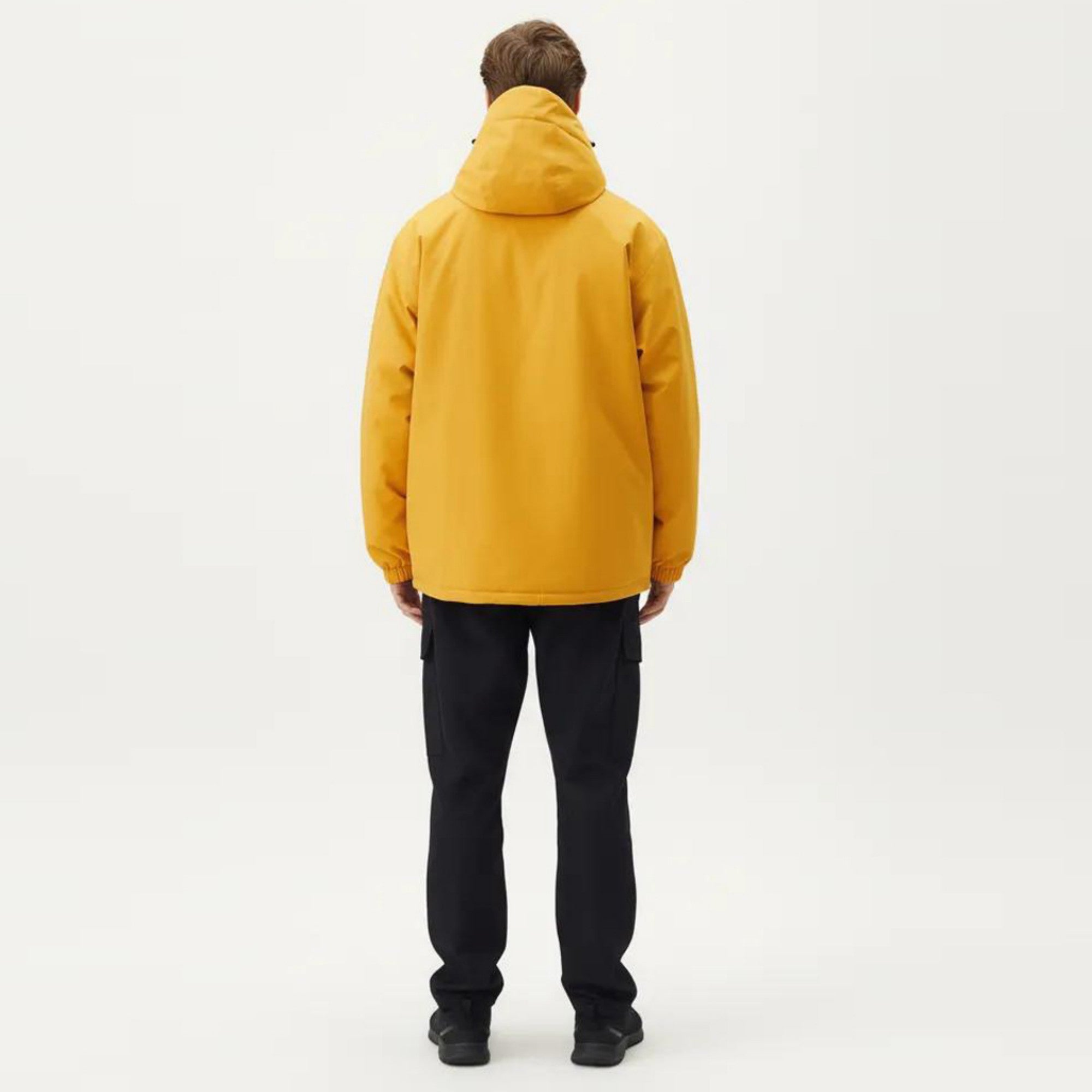 Anna-Kaci Men's Hooded Zip Front Jacket with Long Sleeves and Clean Panel Construction