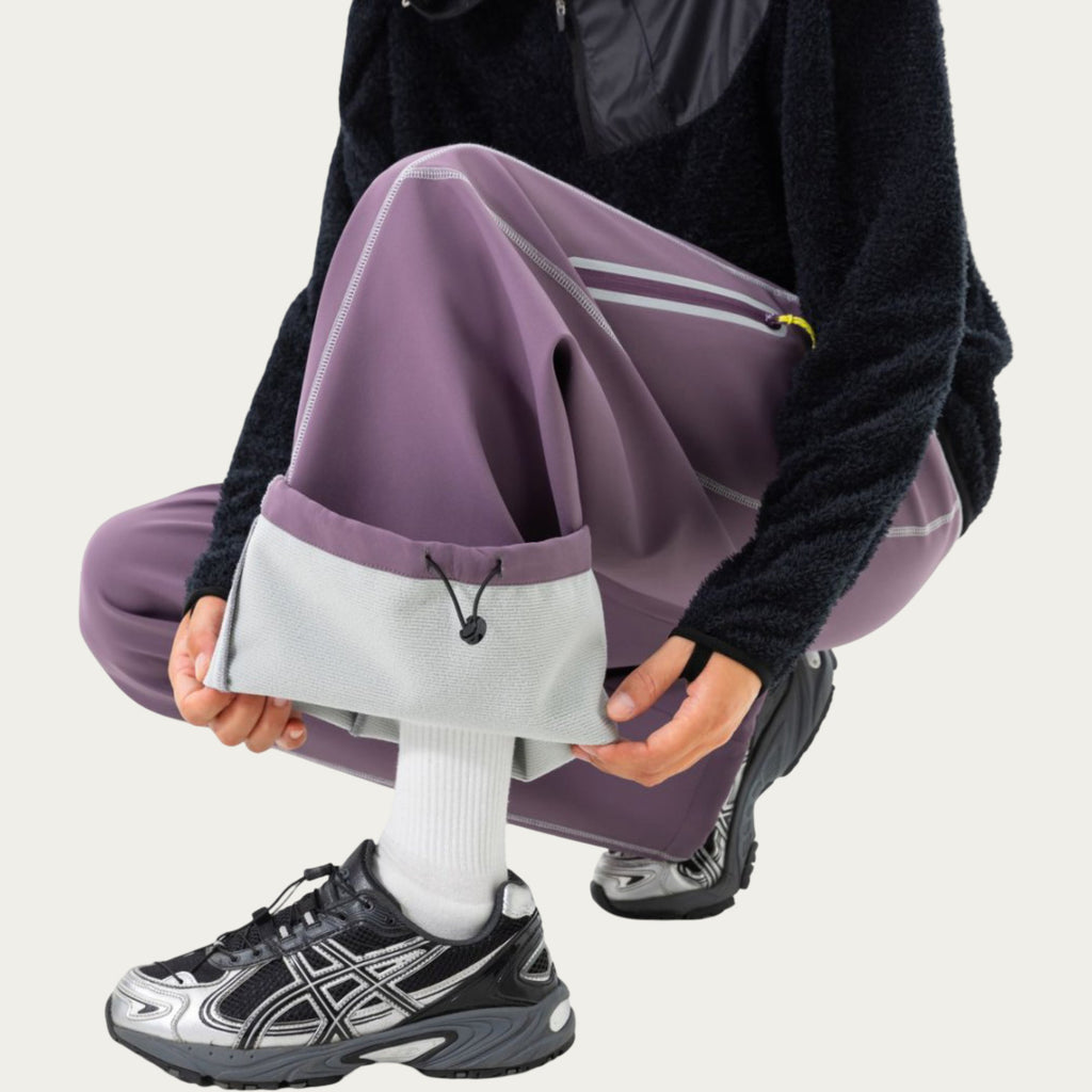 Anna-Kaci Men's Relaxed Fit Drawstring Pants with Contrast Stitching and Straight Leg Design