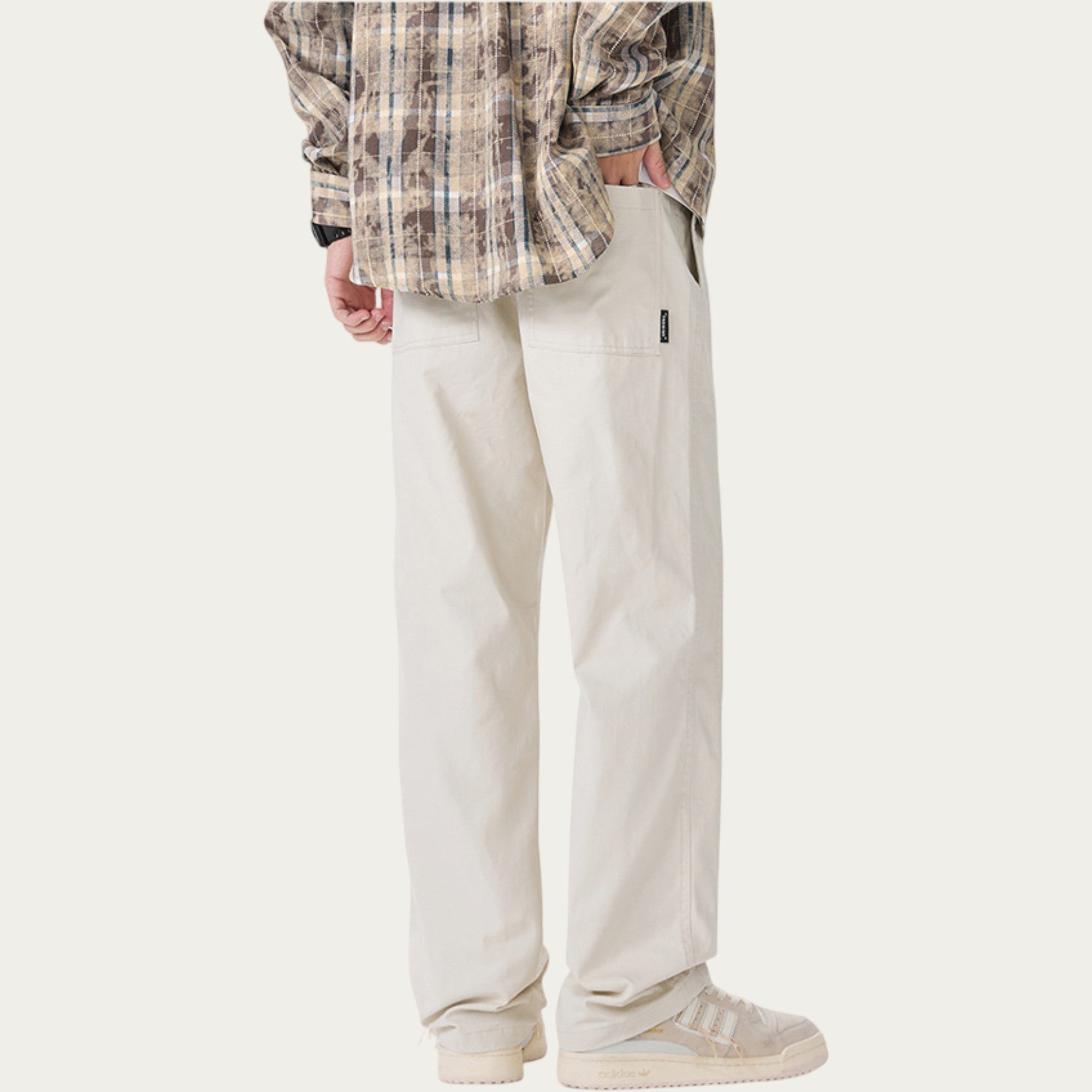 Anna-Kaci Men's Relaxed Fit Drawstring Pants with Elastic Waist and Straight Leg Silhouette