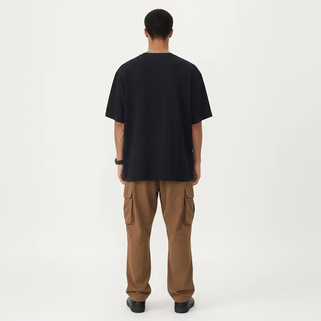 Anna-Kaci Men's Short Sleeve Crew Neck T Shirt with Relaxed Fit and Clean Minimal Silhouette