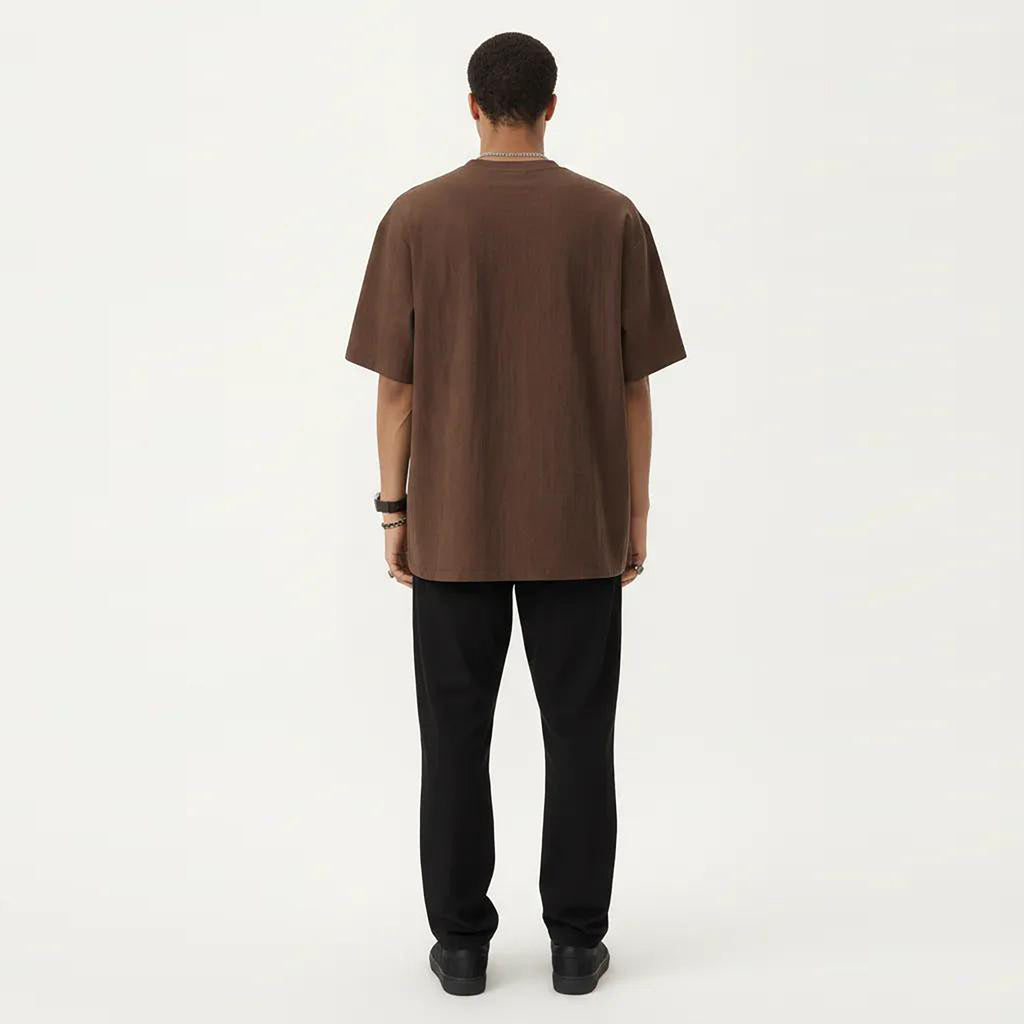 Anna-Kaci Men's Short Sleeve Crew Neck T Shirt with Relaxed Fit and Clean Minimal Silhouette