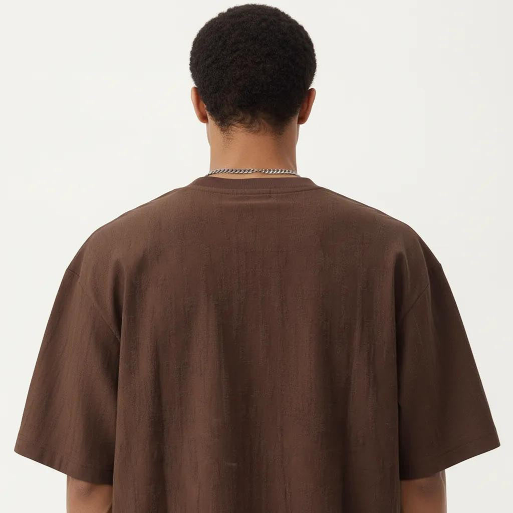 Anna-Kaci Men's Short Sleeve Crew Neck T Shirt with Relaxed Fit and Clean Minimal Silhouette