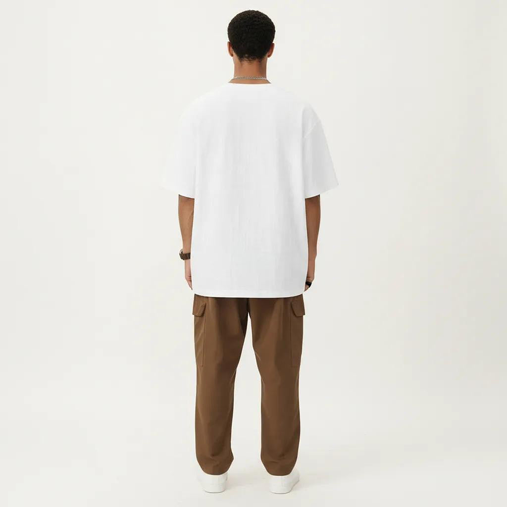 Anna-Kaci Men's Short Sleeve Crew Neck T Shirt with Relaxed Fit and Clean Minimal Silhouette