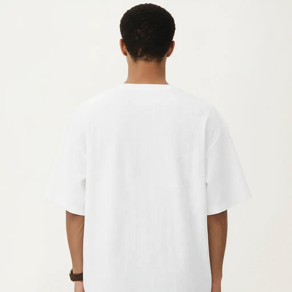 Anna-Kaci Men's Short Sleeve Crew Neck T Shirt with Relaxed Fit and Clean Minimal Silhouette
