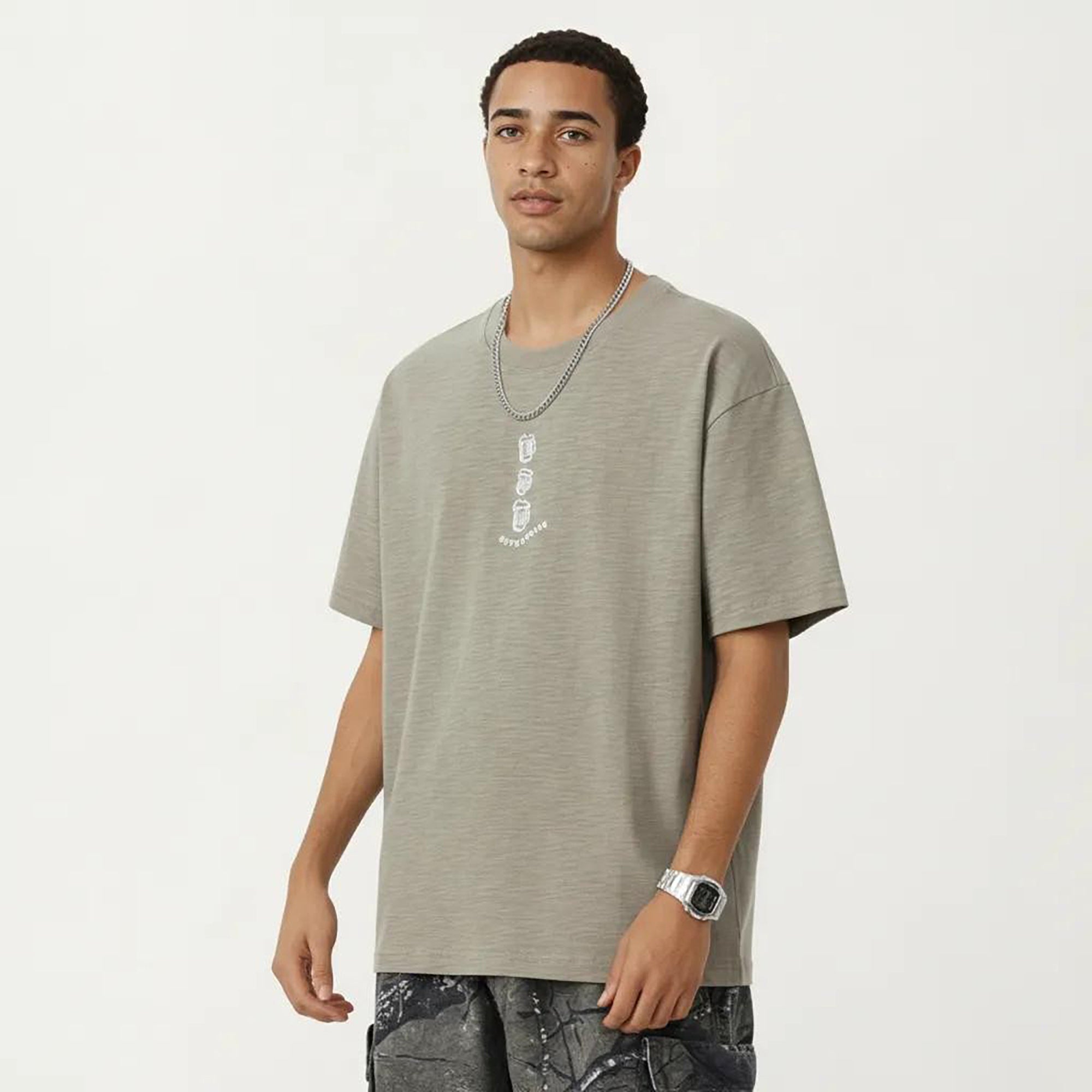 Anna-Kaci Men's Short Sleeve Graphic T-Shirt with Relaxed Fit