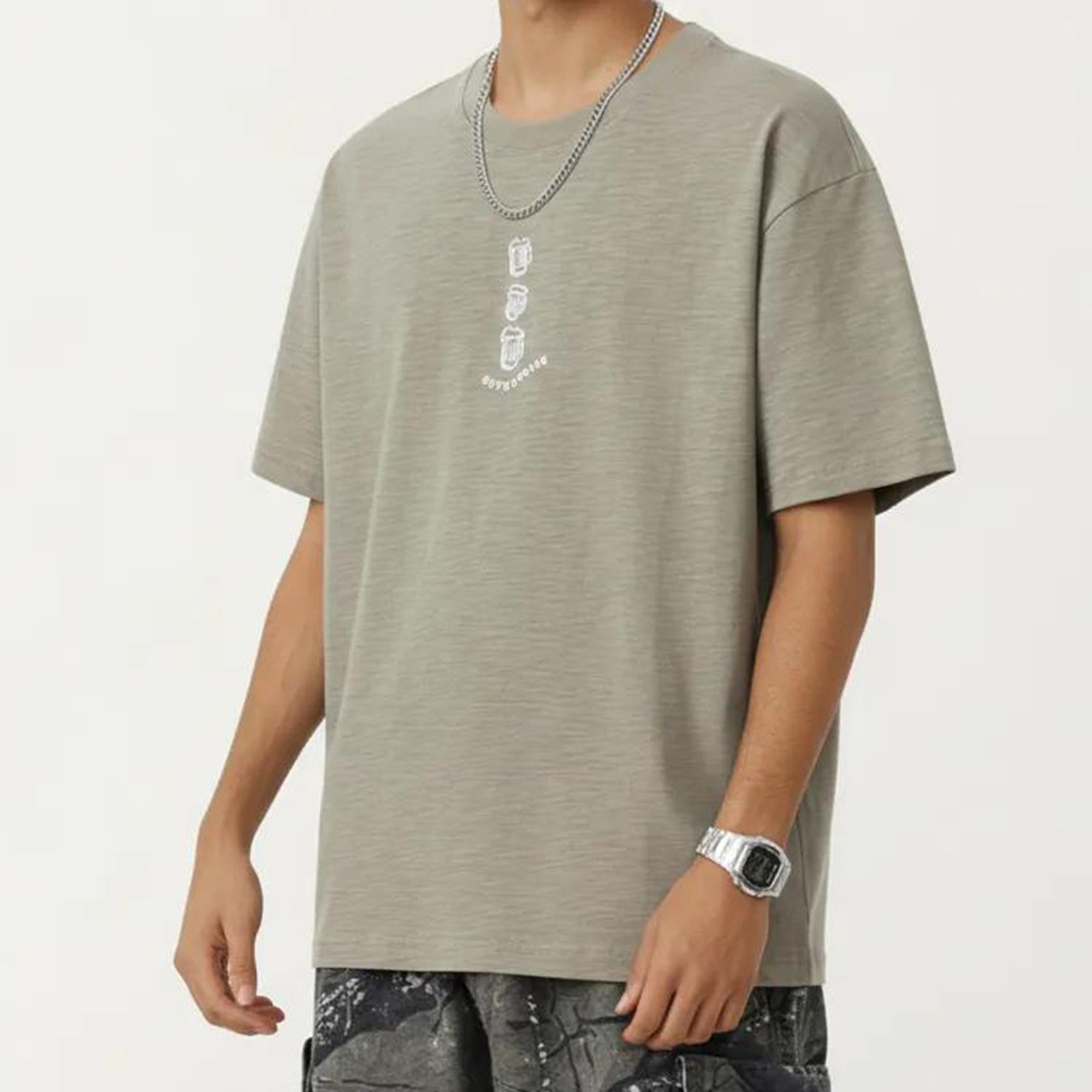 Anna-Kaci Men's Short Sleeve Graphic T-Shirt with Relaxed Fit