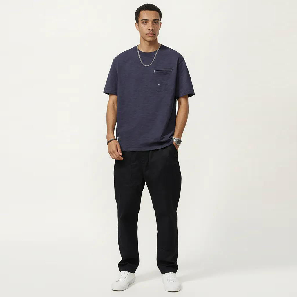 Anna-Kaci Men's Short Sleeve Pocket T-Shirt with Relaxed Fit