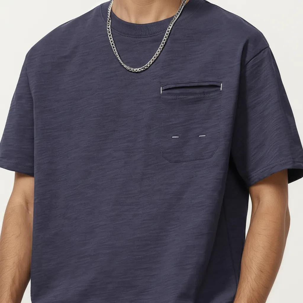 Anna-Kaci Men's Short Sleeve Pocket T-Shirt with Relaxed Fit