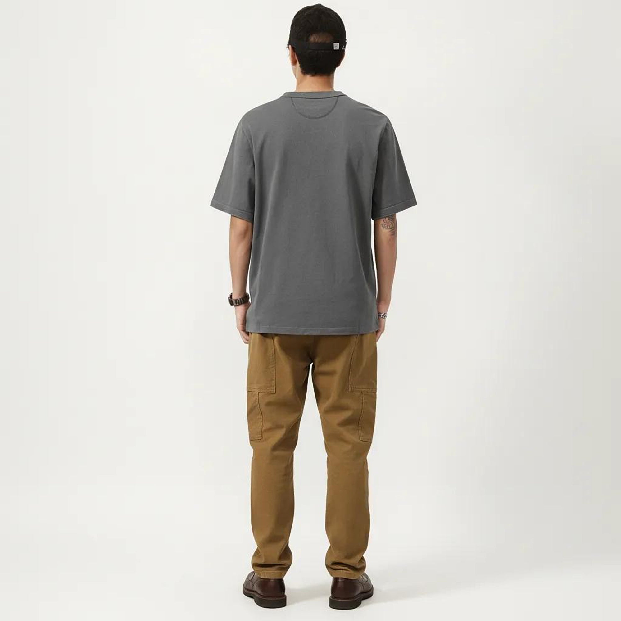 Anna-Kaci Men's Short Sleeve Henley T-Shirt with Button Placket