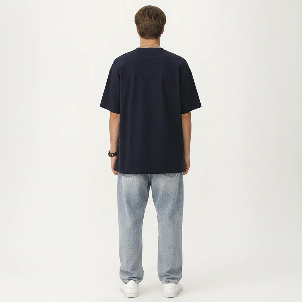 Anna-Kaci Men's Short Sleeve Graphic T-Shirt with Minimal Embroidered Details