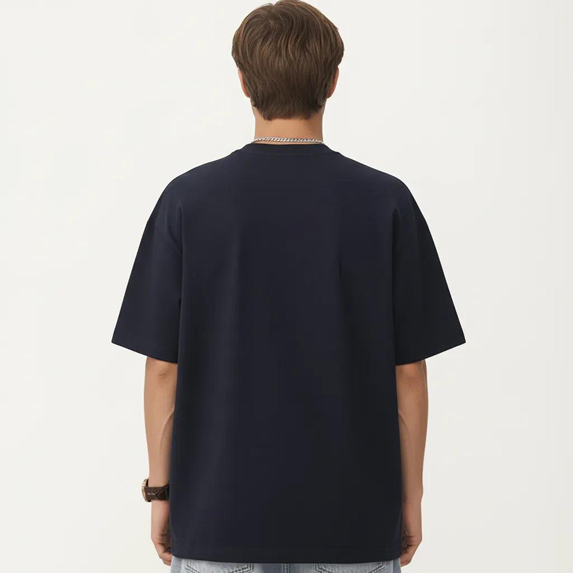 Anna-Kaci Men's Short Sleeve Graphic T-Shirt with Minimal Embroidered Details