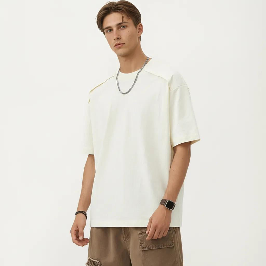 Anna-Kaci Men's Short Sleeve Crew Neck Essential T-Shirt with Relaxed Fit