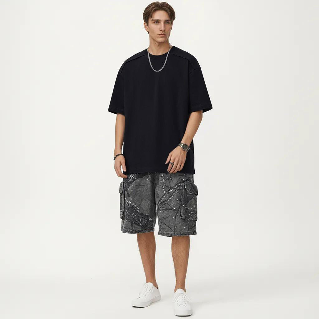 Anna-Kaci Men's Short Sleeve Crew Neck Essential T-Shirt with Relaxed Fit