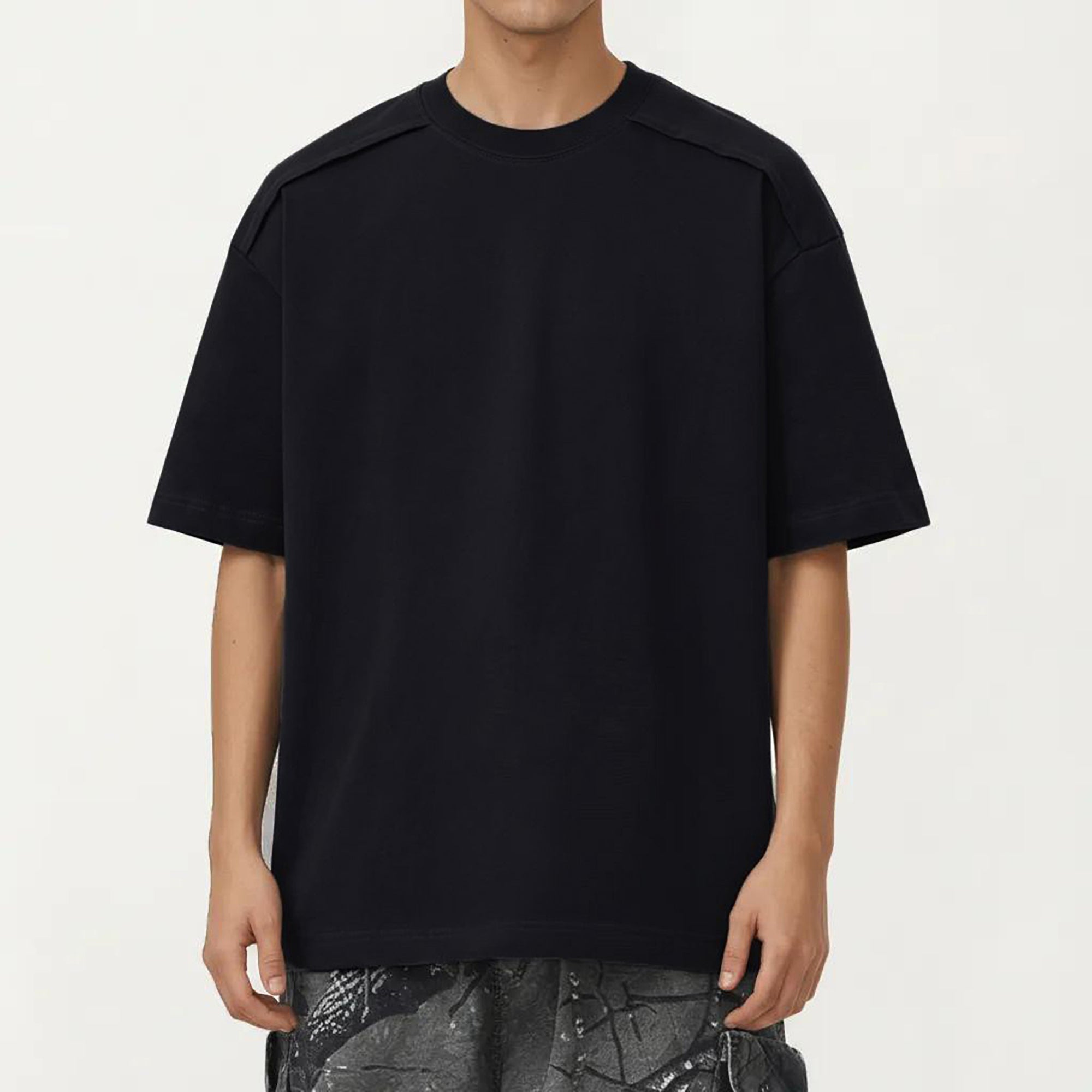 Anna-Kaci Men's Short Sleeve Crew Neck Essential T-Shirt with Relaxed Fit