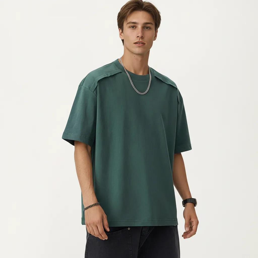 Anna-Kaci Men's Short Sleeve Crew Neck Essential T-Shirt with Relaxed Fit