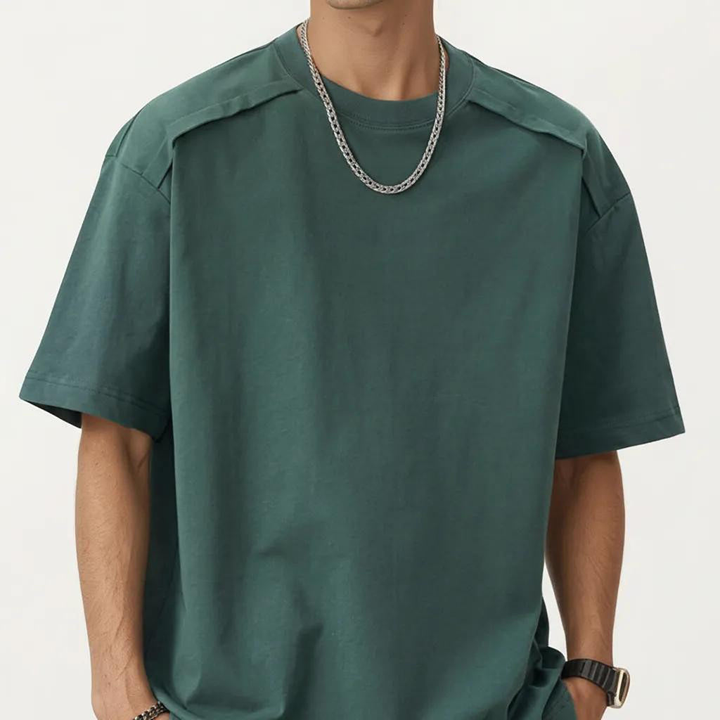 Anna-Kaci Men's Short Sleeve Crew Neck Essential T-Shirt with Relaxed Fit