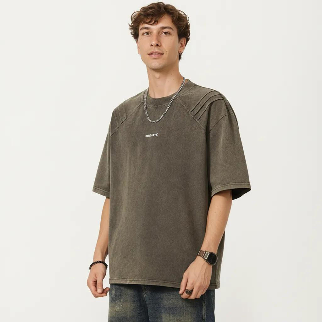 Anna-Kaci Men's Short Sleeve Crew Neck Graphic T-Shirt with Relaxed Fit