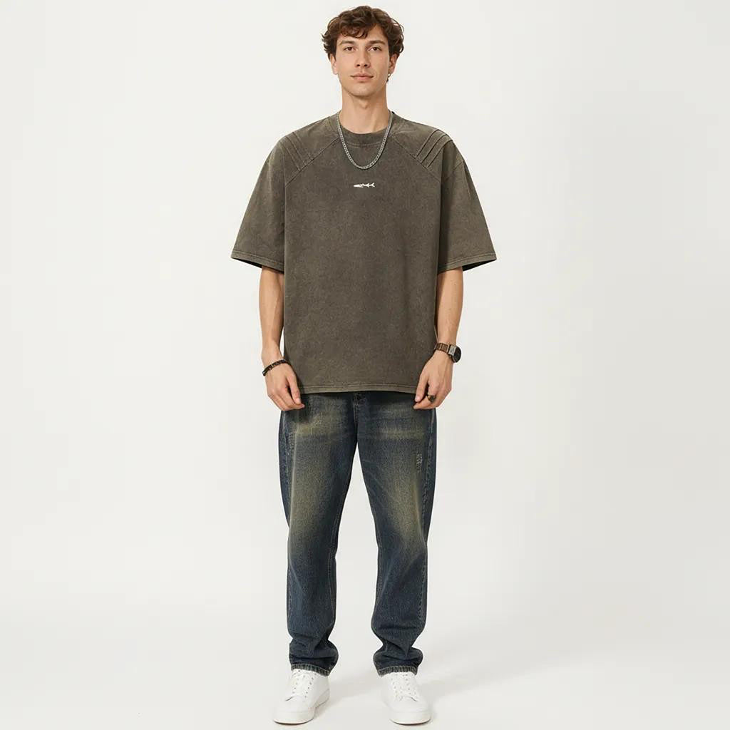 Anna-Kaci Men's Short Sleeve Crew Neck Graphic T-Shirt with Relaxed Fit